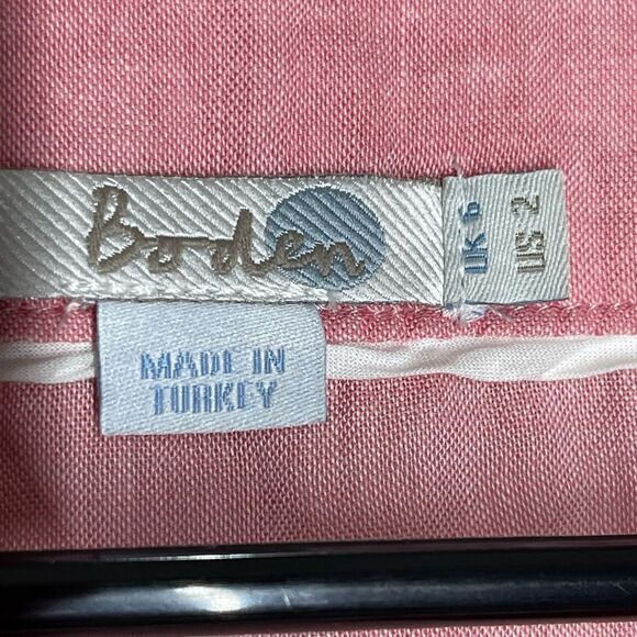 Boden pink white tunic style top 3/4 sleeve, size 6 - Picture 7 of 16